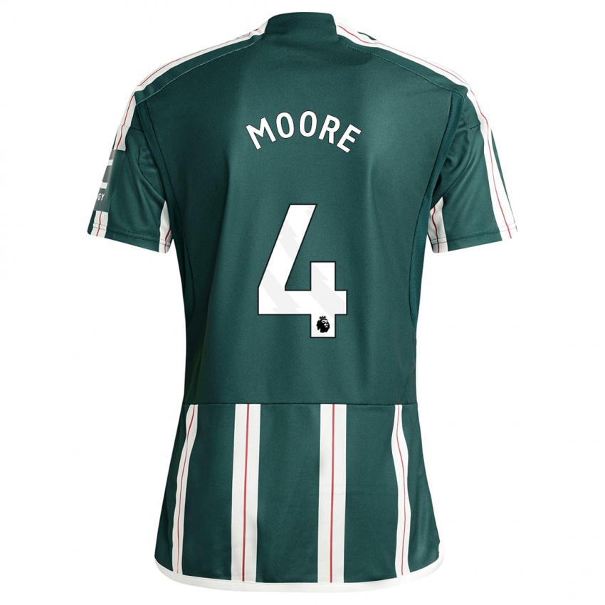 Kinder Jade Moore #4 Dunkelgrün Auswärtstrikot Trikot 2023/24 T-Shirt Belgien