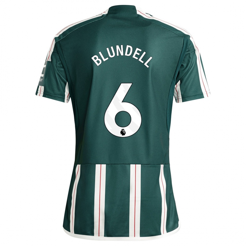 Kinder Hannah Blundell #6 Dunkelgrün Auswärtstrikot Trikot 2023/24 T-Shirt Belgien