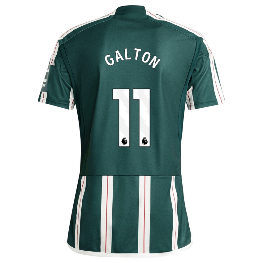 Kinder Leah Galton #11 Dunkelgrün Auswärtstrikot Trikot 2023/24 T-Shirt Belgien