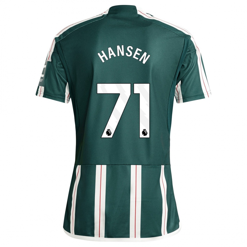 Kinder Isak Hansen-Aaroen #71 Dunkelgrün Auswärtstrikot Trikot 2023/24 T-Shirt Belgien