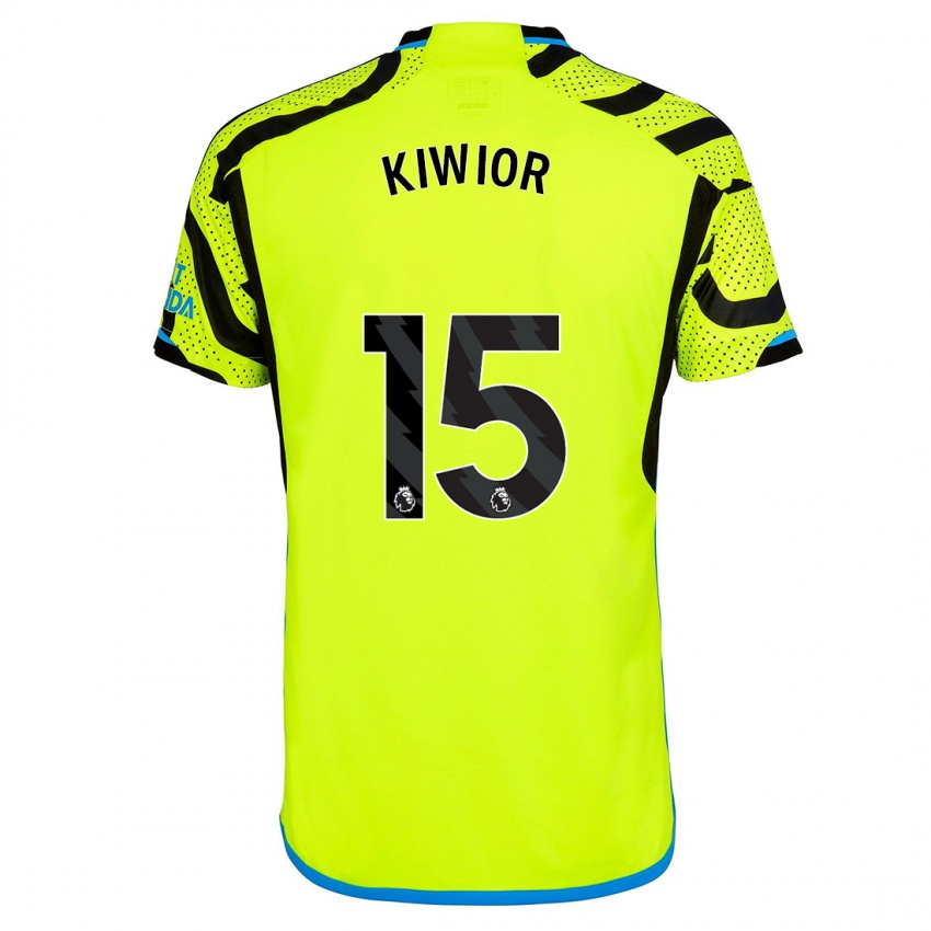 Kinderen Jakub Kiwior #15 Geel Uitshirt Uittenue 2023/24 T-Shirt België