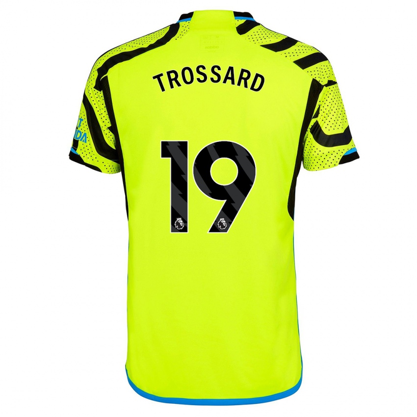Kinder Leandro Trossard #19 Gelb Auswärtstrikot Trikot 2023/24 T-Shirt Belgien
