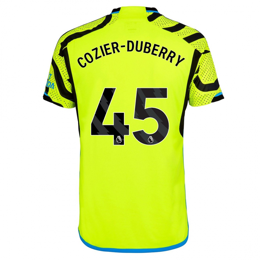 Kinder Amario Cozier-Duberry #45 Gelb Auswärtstrikot Trikot 2023/24 T-Shirt Belgien