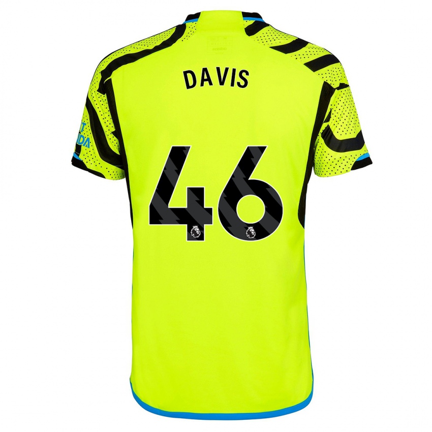 Kinder Timi Davis #46 Gelb Auswärtstrikot Trikot 2023/24 T-Shirt Belgien