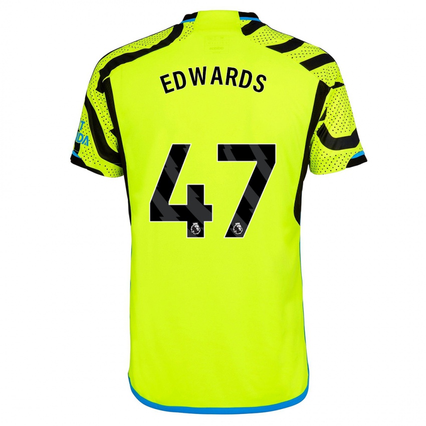Kinder Khayon Edwards #47 Gelb Auswärtstrikot Trikot 2023/24 T-Shirt Belgien