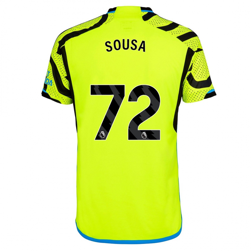 Kinder Lino Sousa #72 Gelb Auswärtstrikot Trikot 2023/24 T-Shirt Belgien