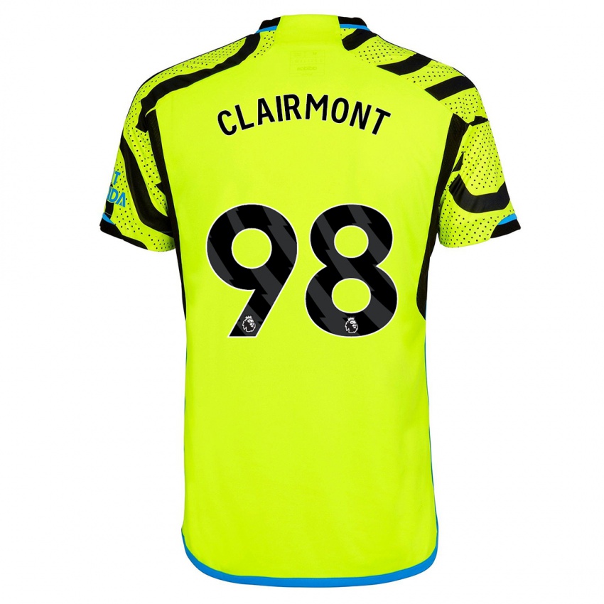 Kinder Reece Clairmont #98 Gelb Auswärtstrikot Trikot 2023/24 T-Shirt Belgien