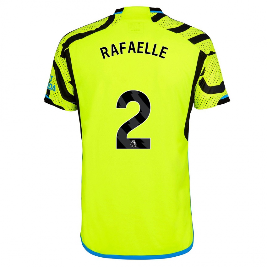 Kinder Rafaelle Souza #2 Gelb Auswärtstrikot Trikot 2023/24 T-Shirt Belgien