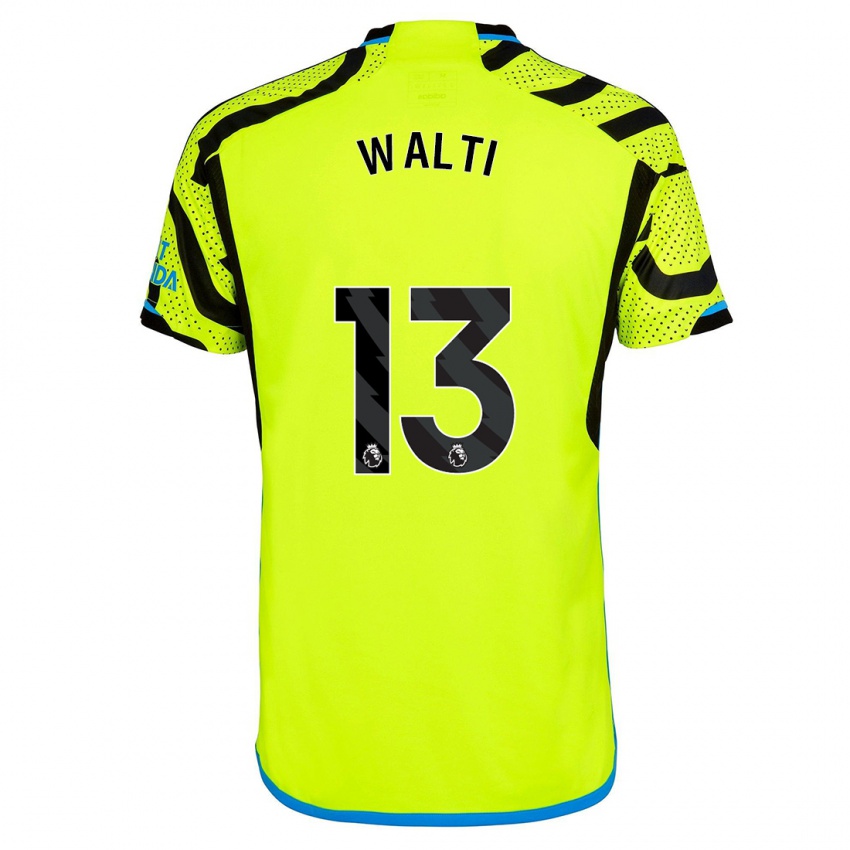 Kinder Lia Walti #13 Gelb Auswärtstrikot Trikot 2023/24 T-Shirt Belgien