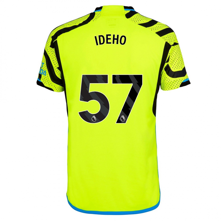 Kinder Joel Ideho #57 Gelb Auswärtstrikot Trikot 2023/24 T-Shirt Belgien
