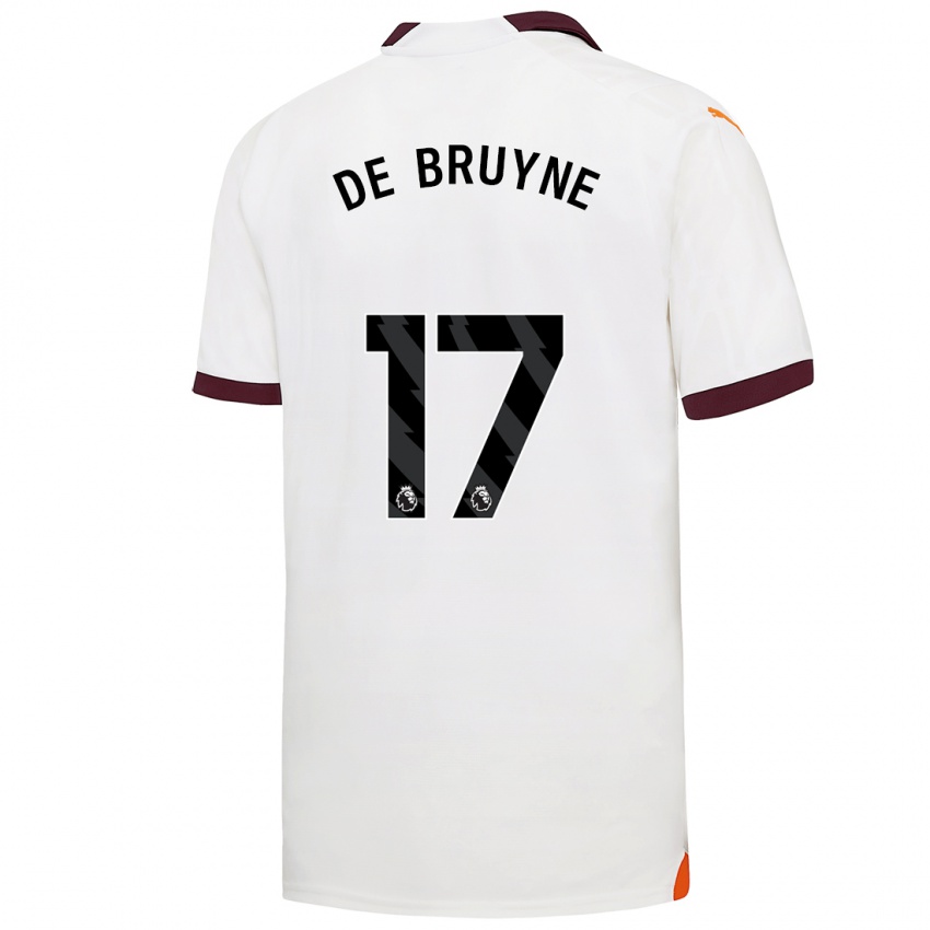 Kinder Kevin De Bruyne #17 Weiß Auswärtstrikot Trikot 2023/24 T-Shirt Belgien