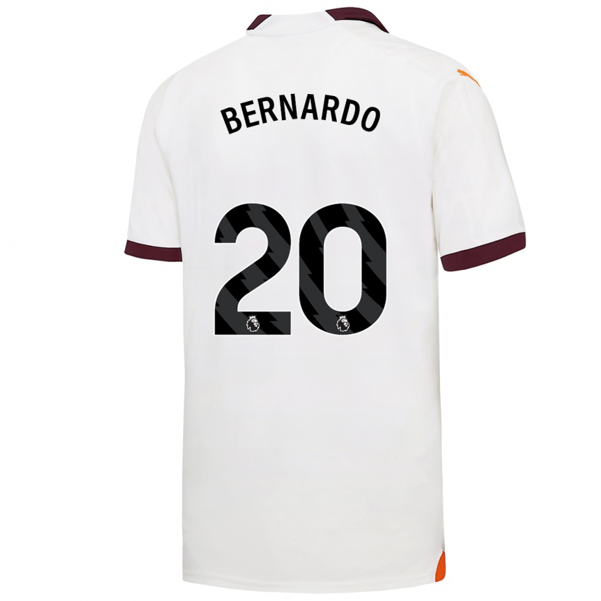 Kinder Bernardo Silva #20 Weiß Auswärtstrikot Trikot 2023/24 T-Shirt Belgien