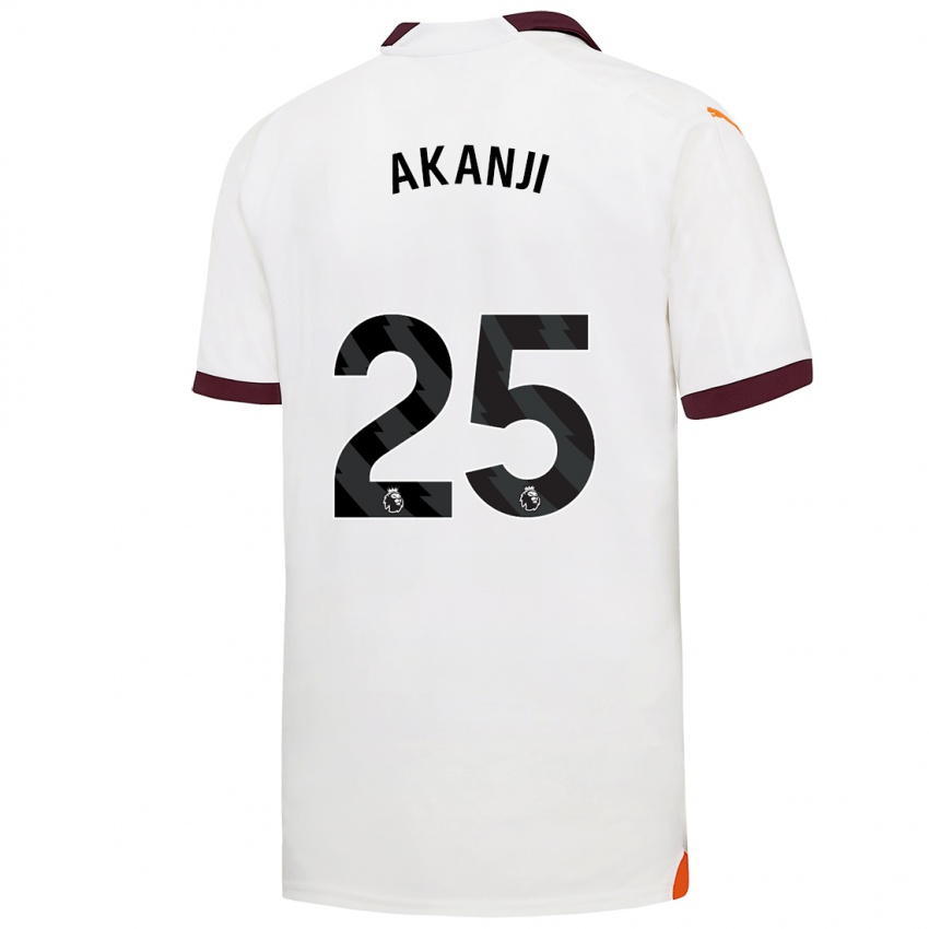 Enfant Maillot Manuel Akanji #25 Blanc Tenues Extérieur 2023/24 T-Shirt Belgique