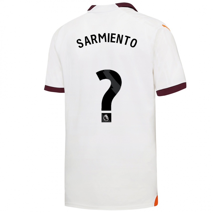 Kinder Darío Sarmiento #0 Weiß Auswärtstrikot Trikot 2023/24 T-Shirt Belgien