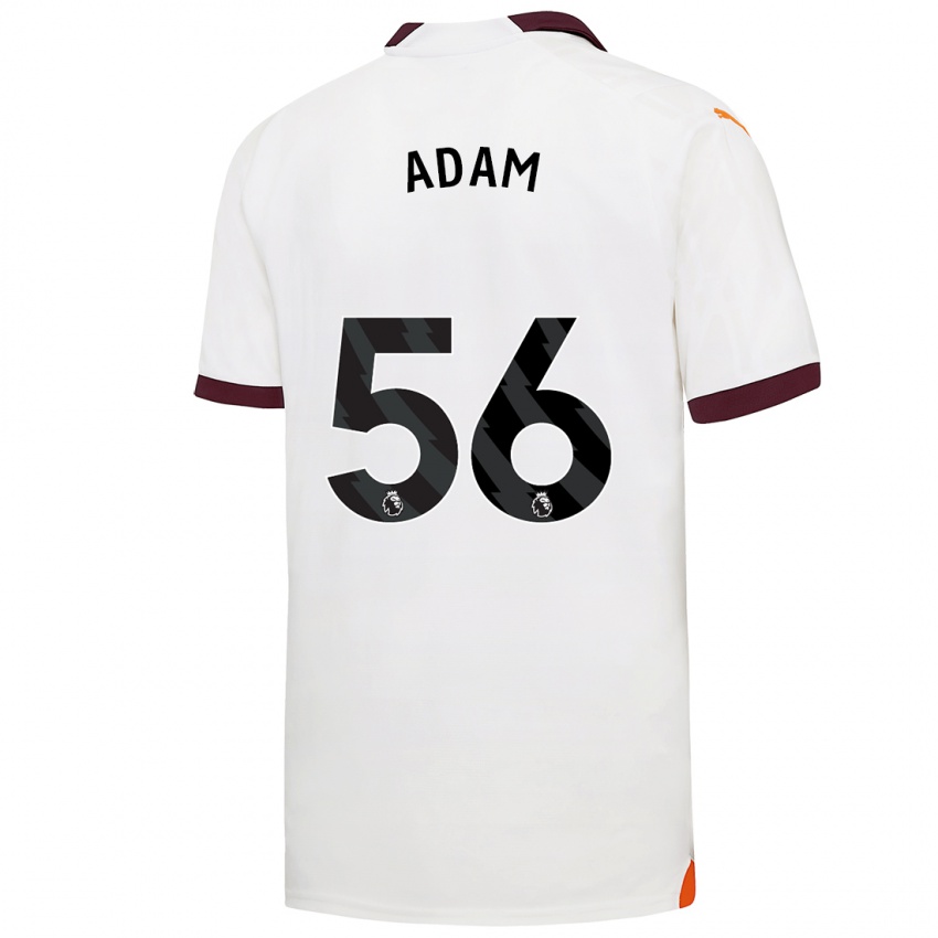 Kinder Josh Adam #56 Weiß Auswärtstrikot Trikot 2023/24 T-Shirt Belgien