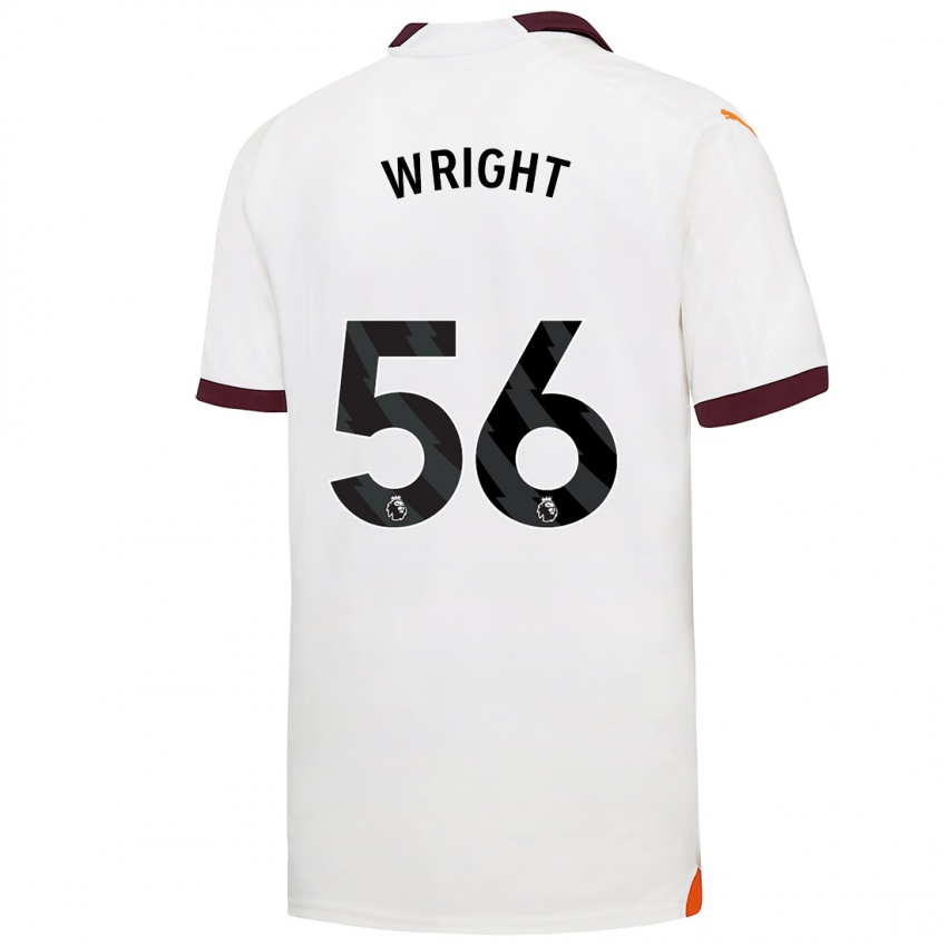 Kinder Jacob Wright #56 Weiß Auswärtstrikot Trikot 2023/24 T-Shirt Belgien