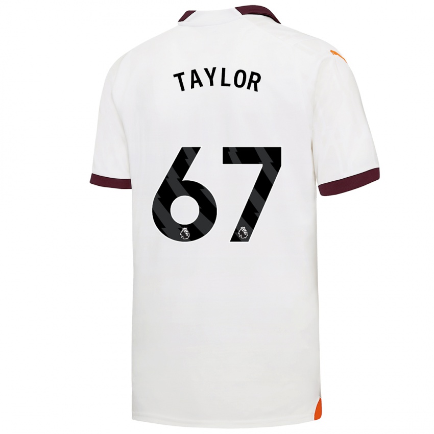 Kinder Kane Taylor #67 Weiß Auswärtstrikot Trikot 2023/24 T-Shirt Belgien