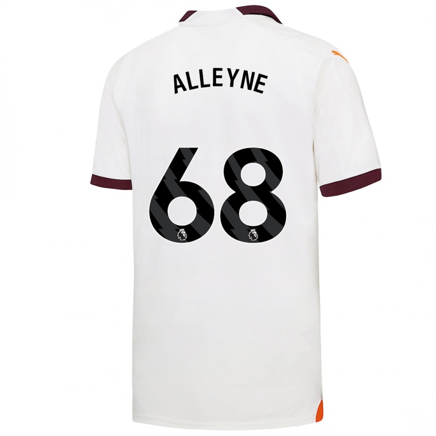 Kinder Max Alleyne #68 Weiß Auswärtstrikot Trikot 2023/24 T-Shirt Belgien