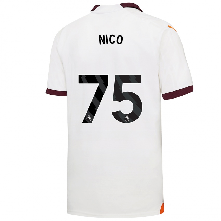 Kinder Nico O'reilly #75 Weiß Auswärtstrikot Trikot 2023/24 T-Shirt Belgien