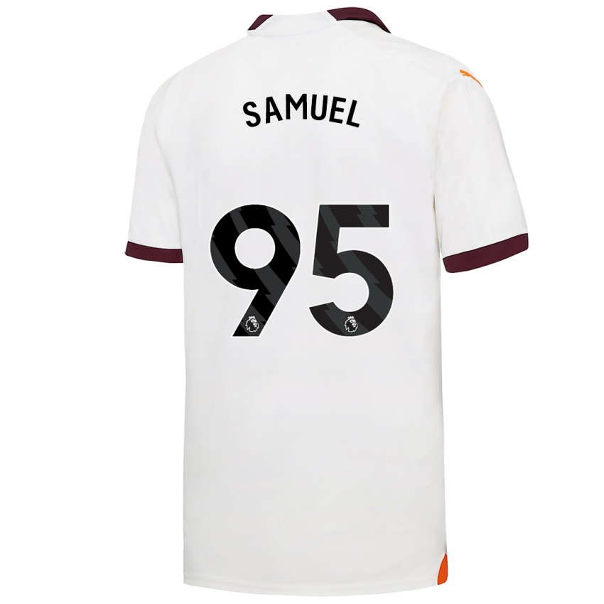 Kinder Lakyle Samuel #95 Weiß Auswärtstrikot Trikot 2023/24 T-Shirt Belgien