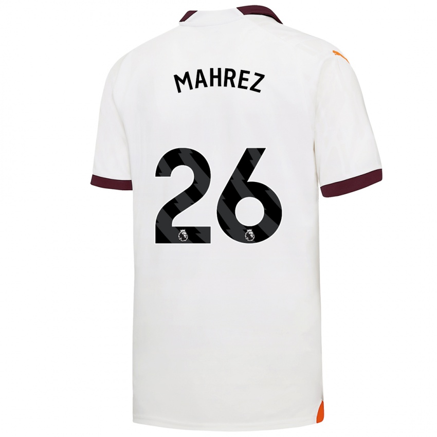 Kinder Riyad Mahrez #26 Weiß Auswärtstrikot Trikot 2023/24 T-Shirt Belgien