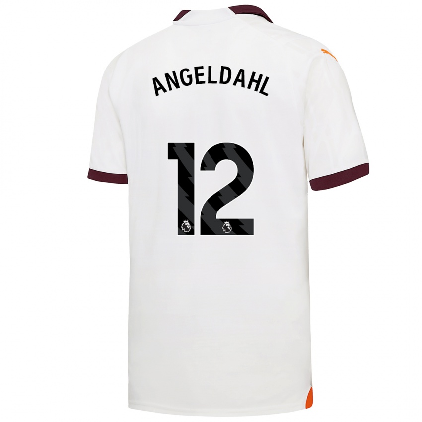 Kinder Filippa Angeldahl #12 Weiß Auswärtstrikot Trikot 2023/24 T-Shirt Belgien