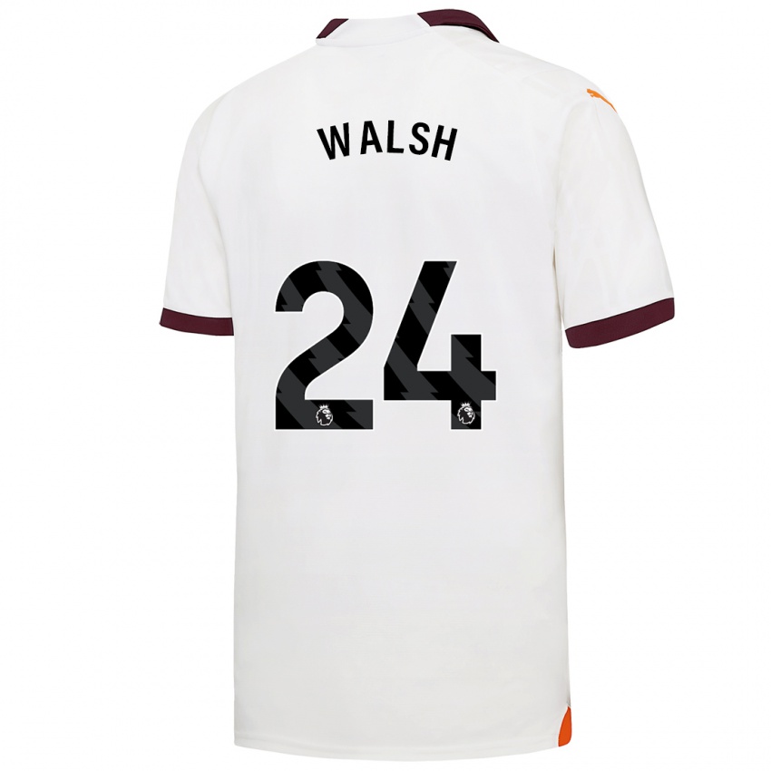 Kinder Keira Walsh #24 Weiß Auswärtstrikot Trikot 2023/24 T-Shirt Belgien