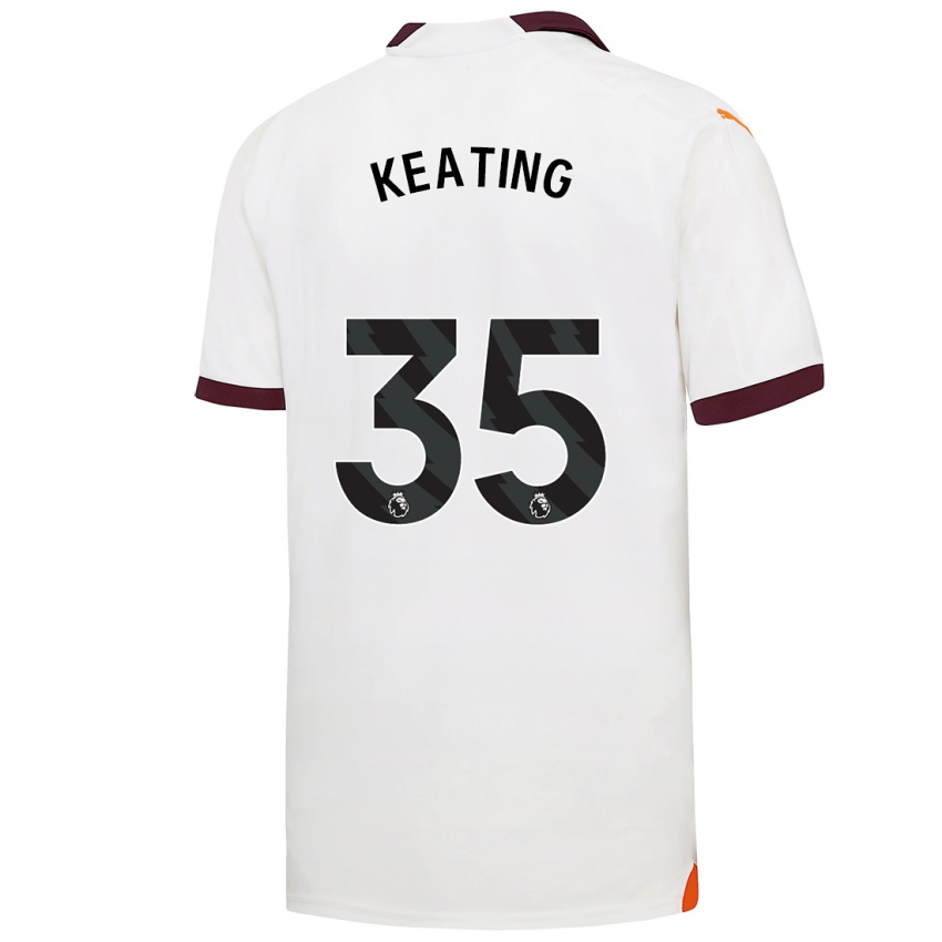 Kinder Khiara Keating #35 Weiß Auswärtstrikot Trikot 2023/24 T-Shirt Belgien