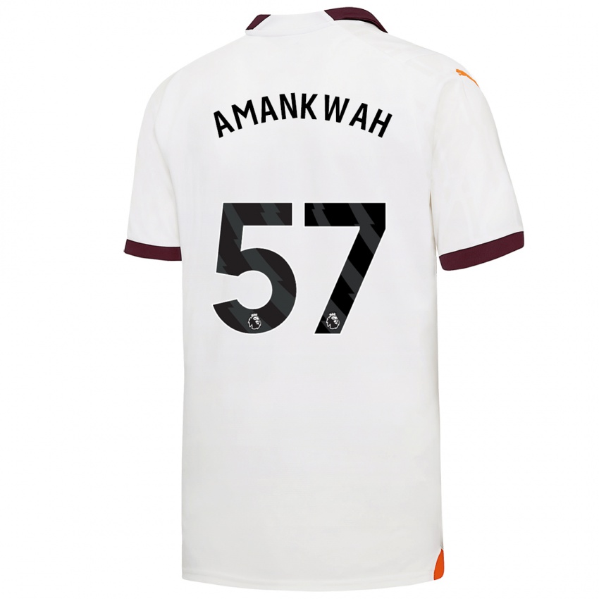 Enfant Maillot Yeboah Amankwah #57 Blanc Tenues Extérieur 2023/24 T-Shirt Belgique