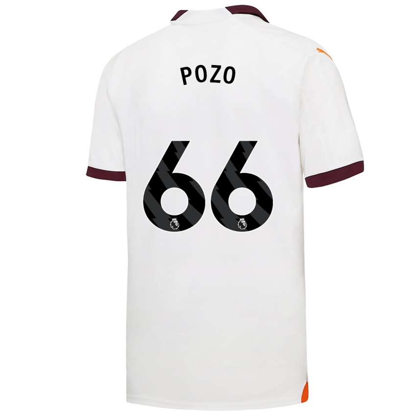 Kinder Iker Pozo #66 Weiß Auswärtstrikot Trikot 2023/24 T-Shirt Belgien