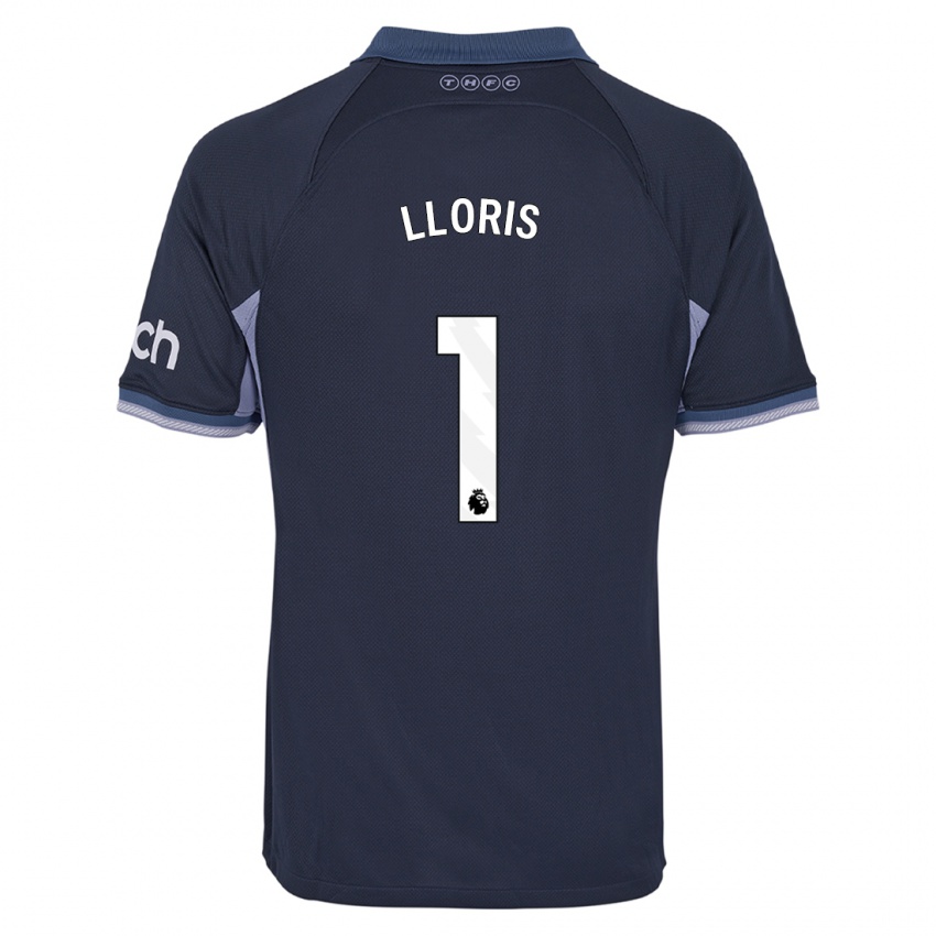 Kinderen Hugo Lloris #1 Donkerblauw Uitshirt Uittenue 2023/24 T-Shirt België