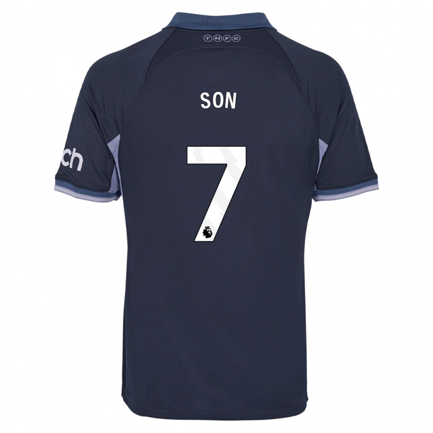 Kinderen Heung-Min Son #7 Donkerblauw Uitshirt Uittenue 2023/24 T-Shirt België