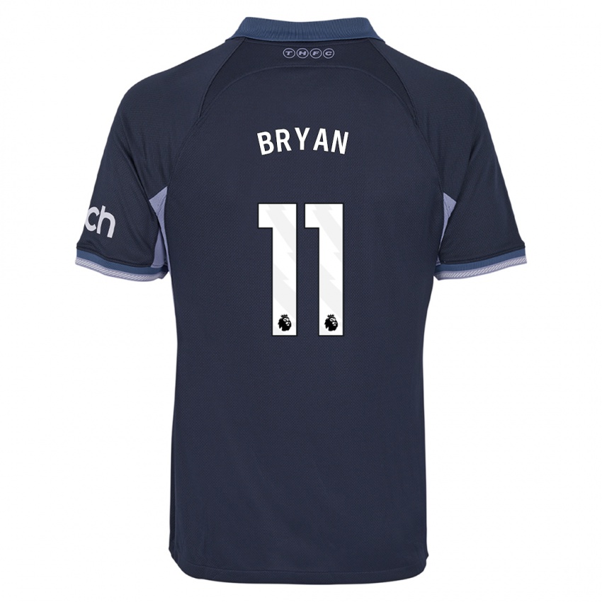 Kinder Bryan Gil #11 Dunkelblau Auswärtstrikot Trikot 2023/24 T-Shirt Belgien