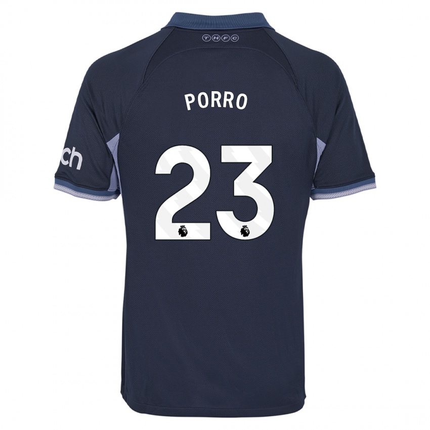 Kinder Pedro Porro #23 Dunkelblau Auswärtstrikot Trikot 2023/24 T-Shirt Belgien