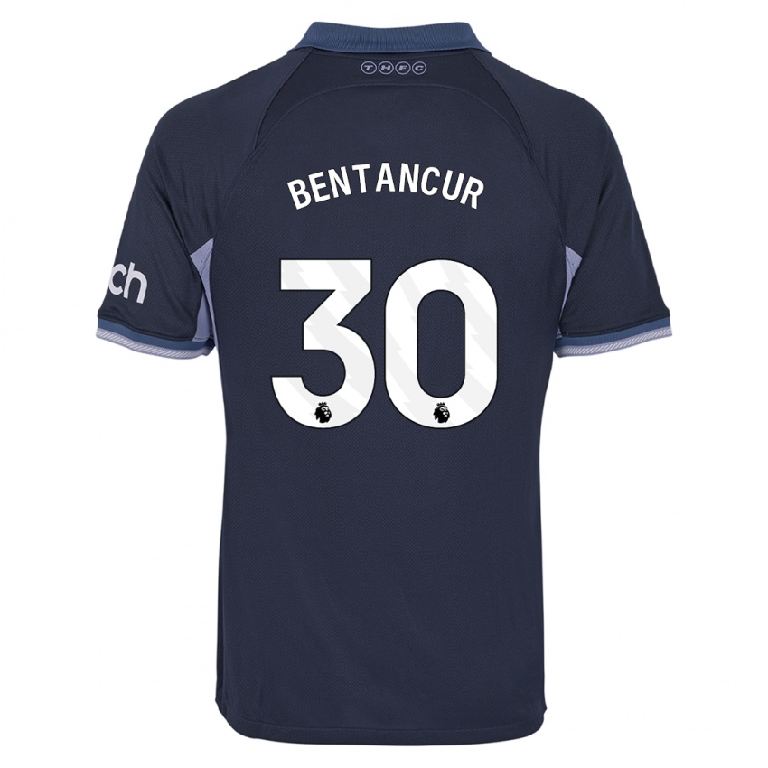 Kinder Rodrigo Bentancur #30 Dunkelblau Auswärtstrikot Trikot 2023/24 T-Shirt Belgien