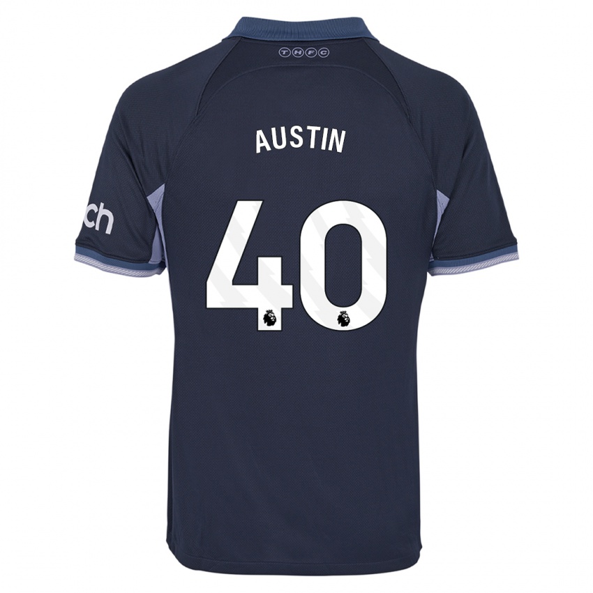 Kinder Brandon Austin #40 Dunkelblau Auswärtstrikot Trikot 2023/24 T-Shirt Belgien