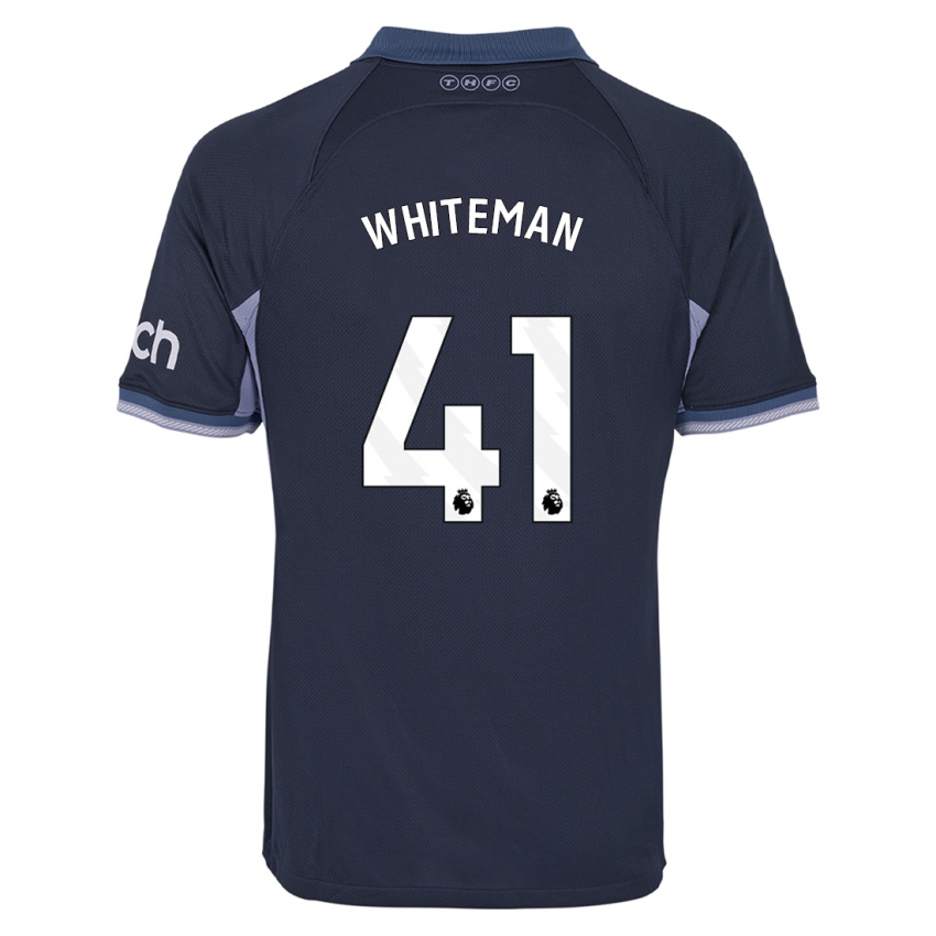 Enfant Maillot Alfie Whiteman #41 Bleu Foncé Tenues Extérieur 2023/24 T-Shirt Belgique