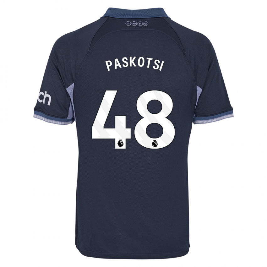 Kinderen Maksim Paskotsi #48 Donkerblauw Uitshirt Uittenue 2023/24 T-Shirt België