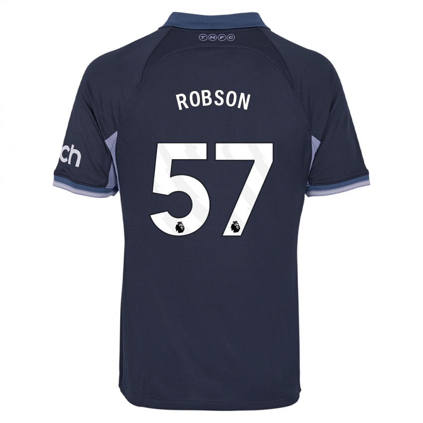 Enfant Maillot Max Robson #57 Bleu Foncé Tenues Extérieur 2023/24 T-Shirt Belgique