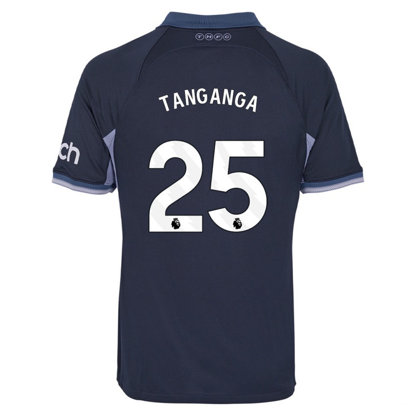 Kinder Japhet Tanganga #25 Dunkelblau Auswärtstrikot Trikot 2023/24 T-Shirt Belgien