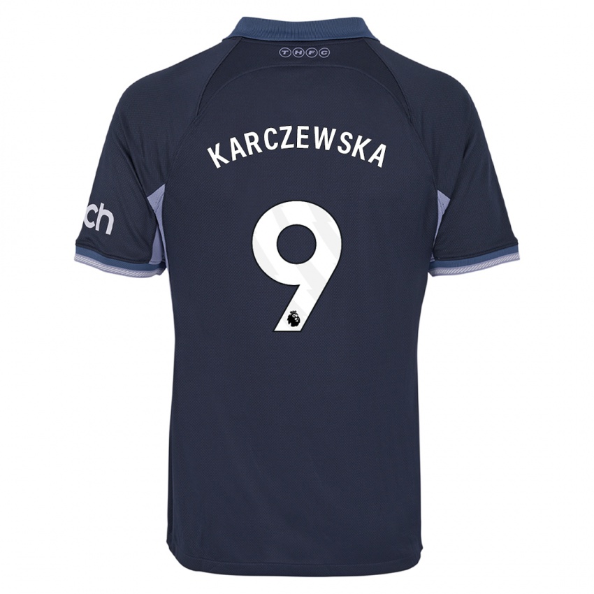 Kinder Nikola Karczewska #9 Dunkelblau Auswärtstrikot Trikot 2023/24 T-Shirt Belgien