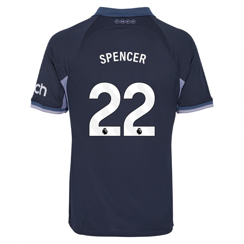 Kinder Rebecca Spencer #22 Dunkelblau Auswärtstrikot Trikot 2023/24 T-Shirt Belgien