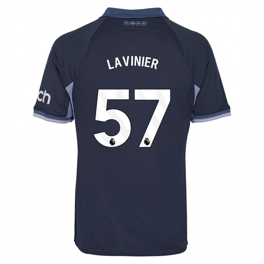 Kinder Marcel Lavinier #57 Dunkelblau Auswärtstrikot Trikot 2023/24 T-Shirt Belgien