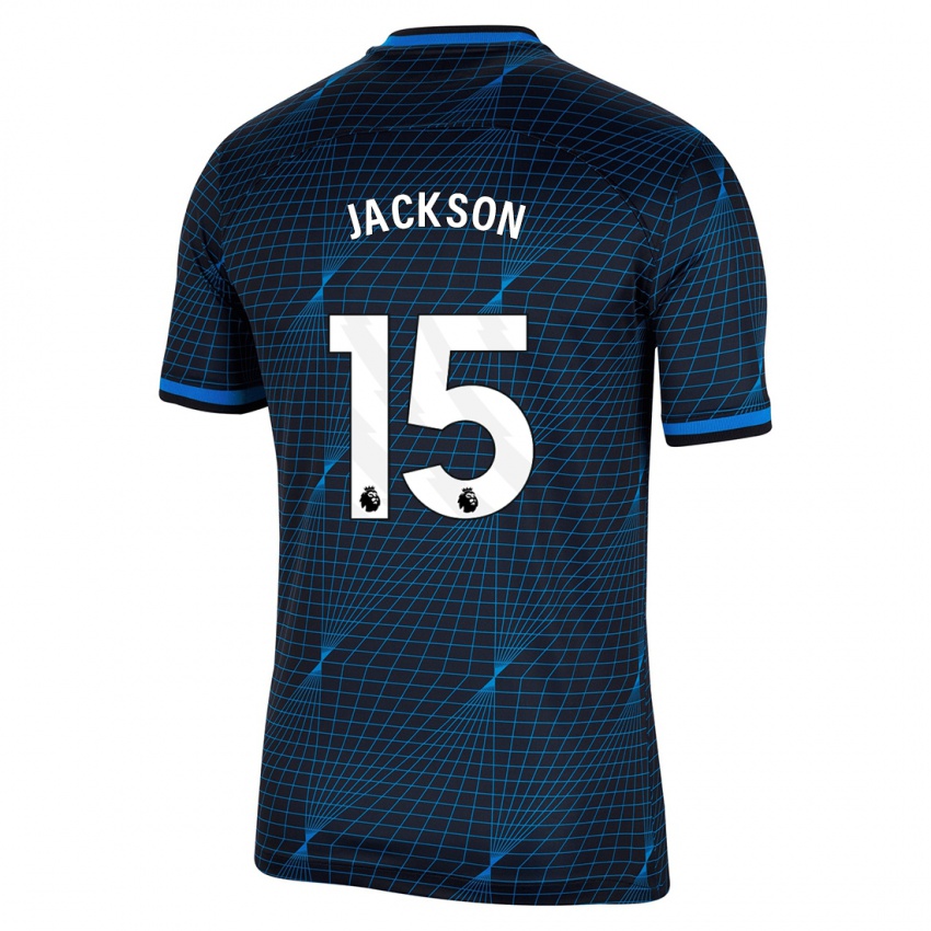 Kinder Nicolas Jackson #15 Dunkelblau Auswärtstrikot Trikot 2023/24 T-Shirt Belgien
