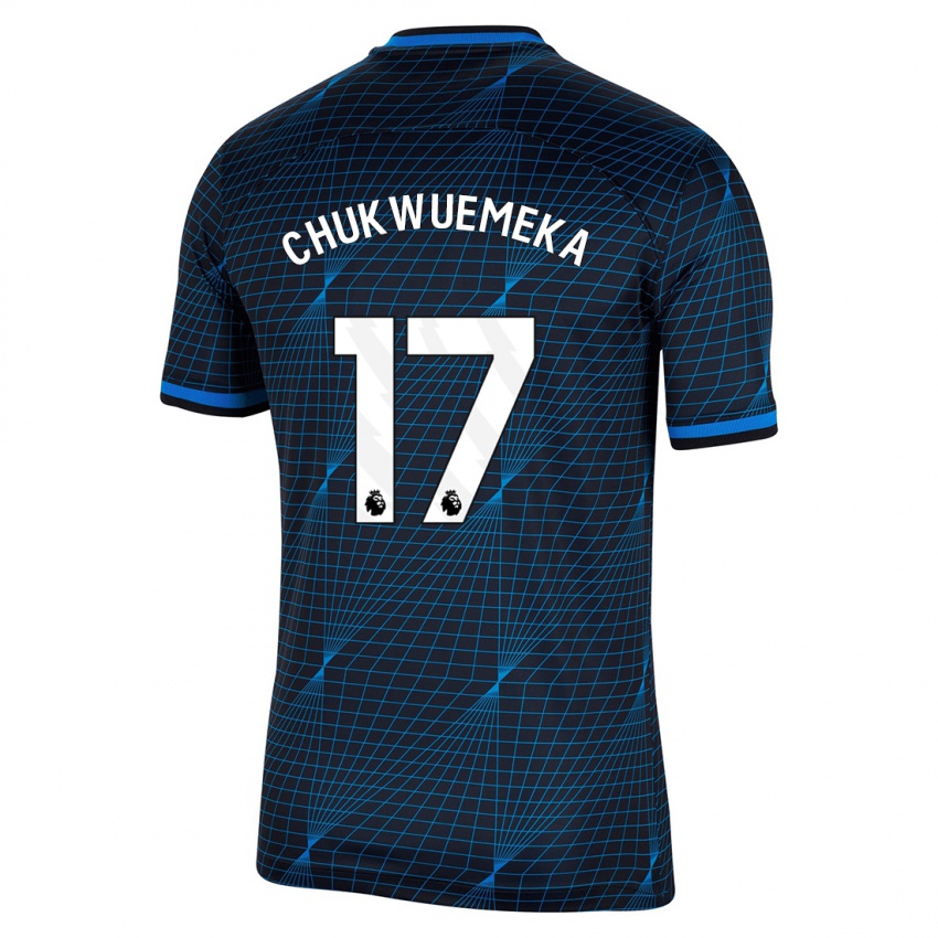Kinderen Carney Chukwuemeka #17 Donkerblauw Uitshirt Uittenue 2023/24 T-Shirt België