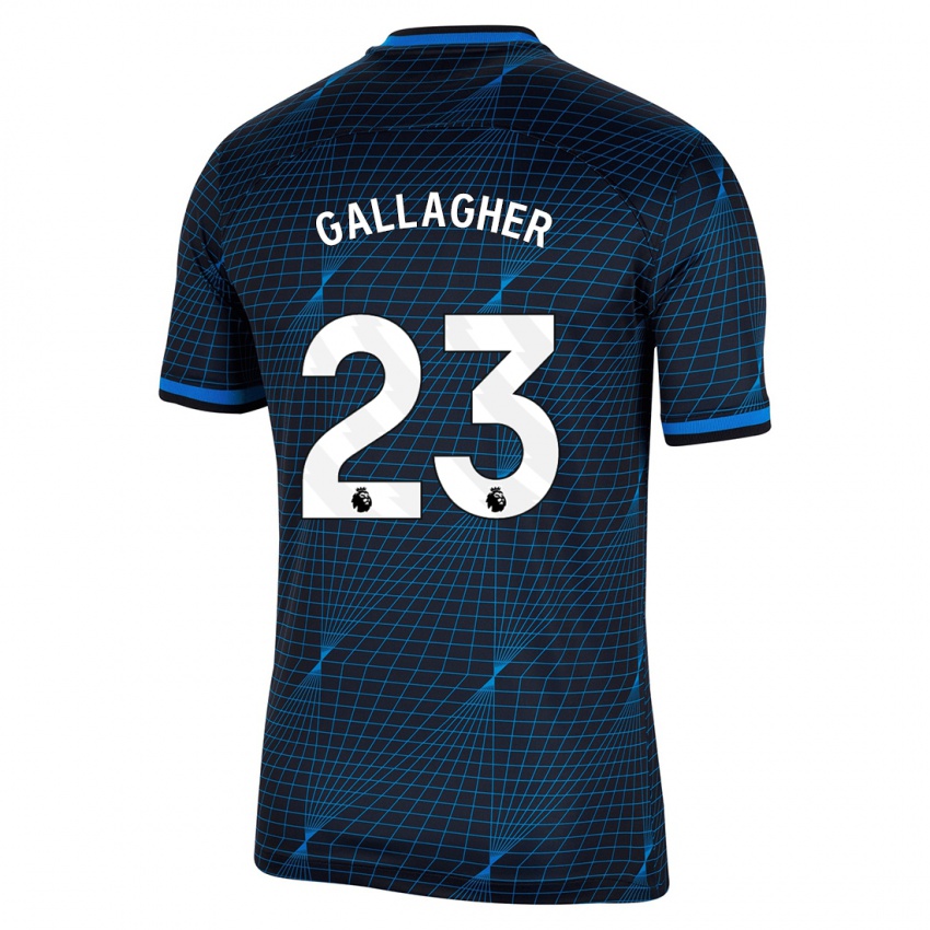 Kinder Conor Gallagher #23 Dunkelblau Auswärtstrikot Trikot 2023/24 T-Shirt Belgien