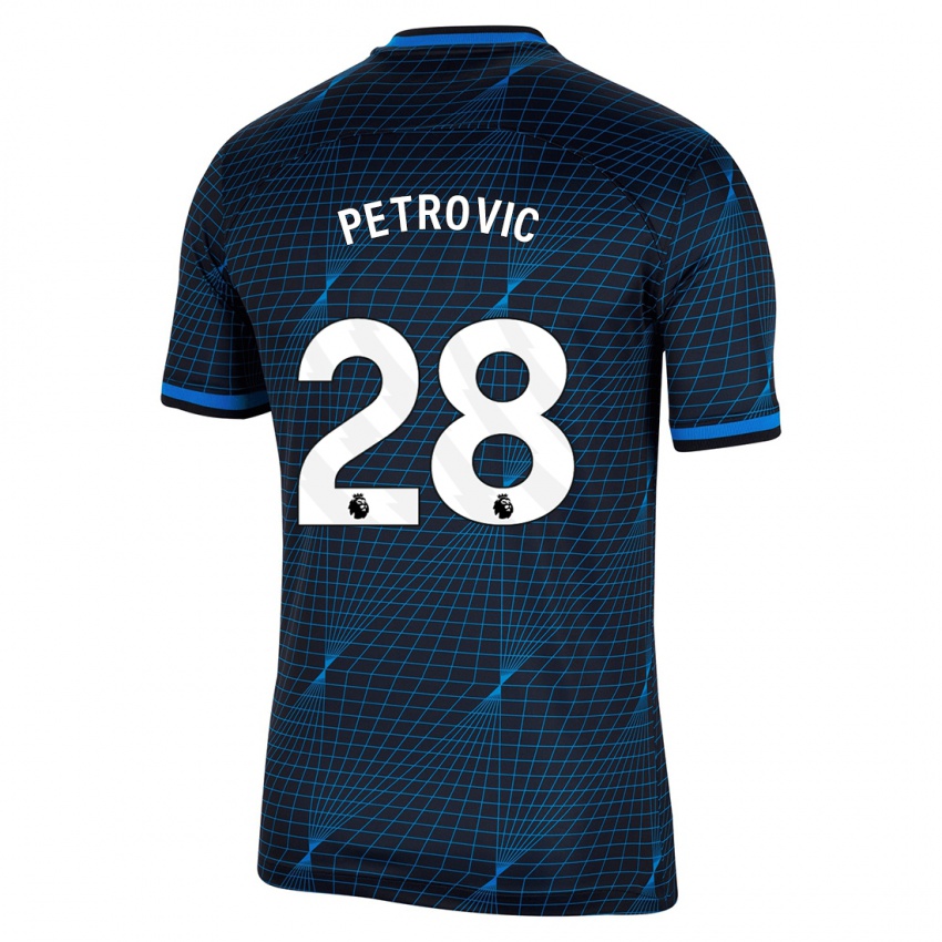 Kinderen Djordje Petrovic #28 Donkerblauw Uitshirt Uittenue 2023/24 T-Shirt België