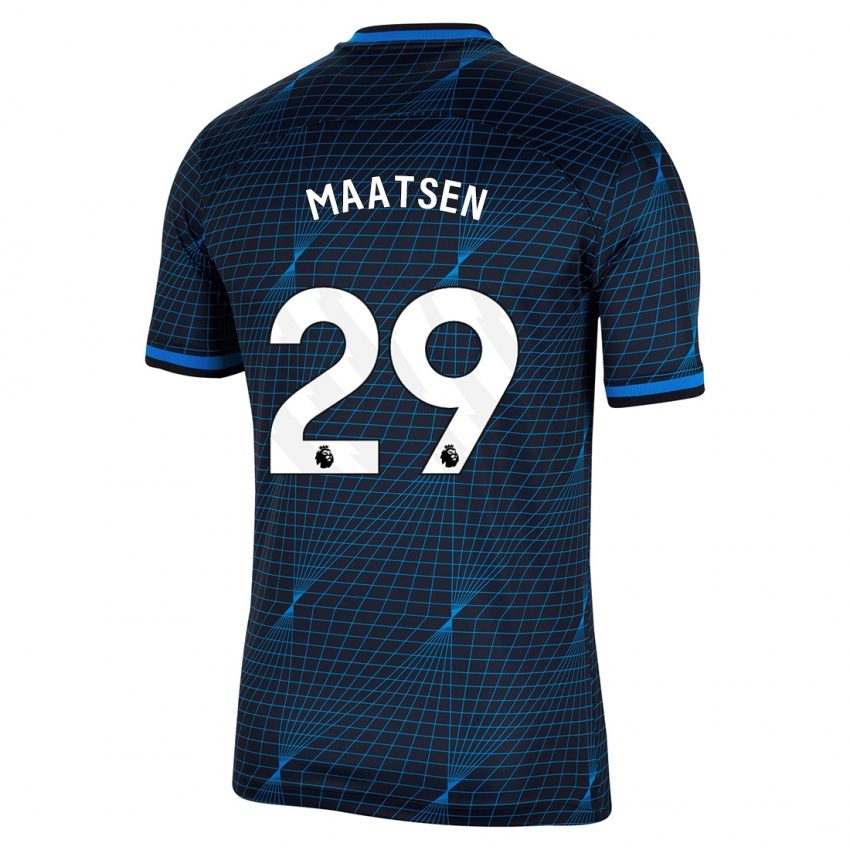 Kinder Ian Maatsen #29 Dunkelblau Auswärtstrikot Trikot 2023/24 T-Shirt Belgien