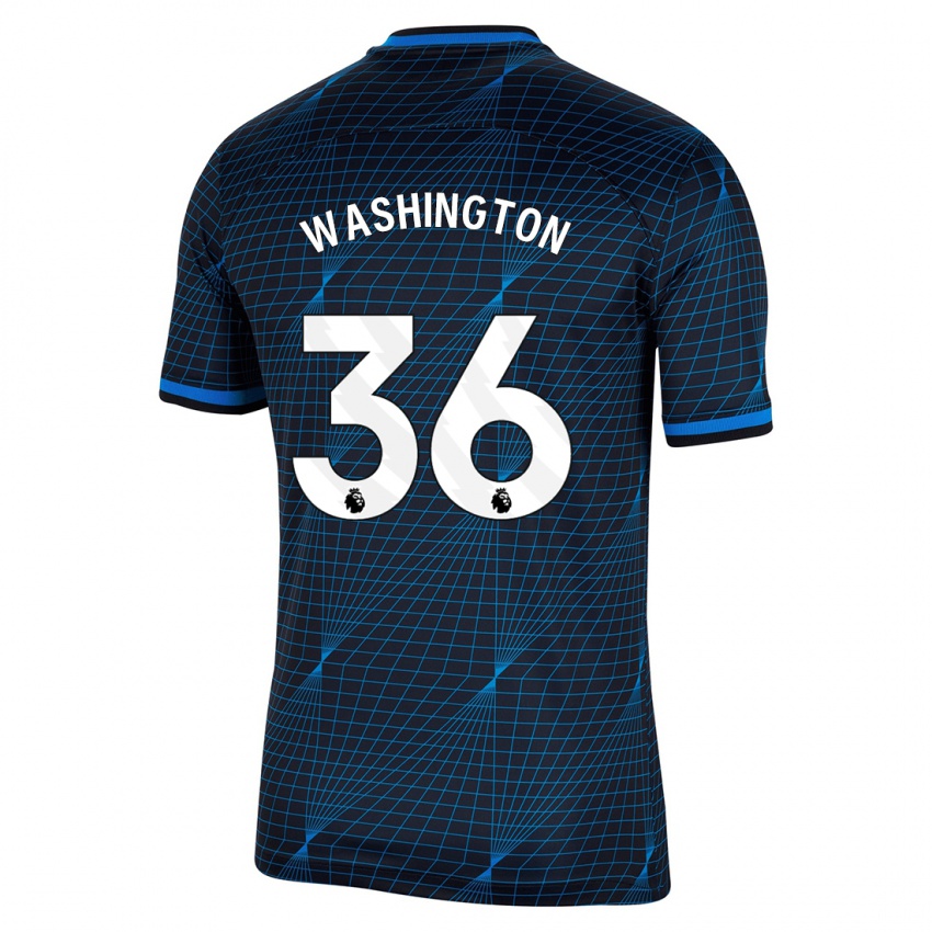 Kinderen Deivid Washington #36 Donkerblauw Uitshirt Uittenue 2023/24 T-Shirt België