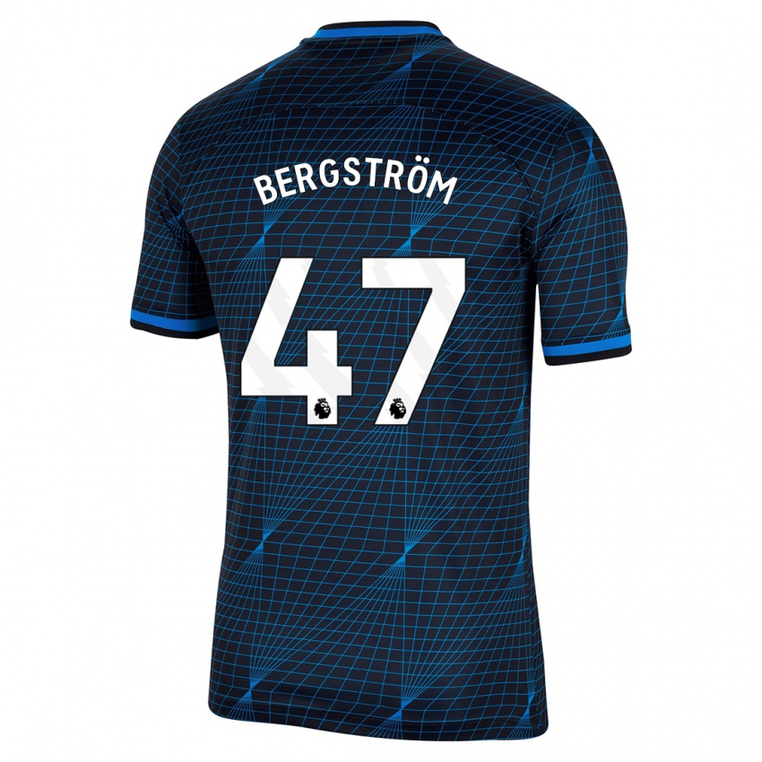Kinder Lucas Bergström #47 Dunkelblau Auswärtstrikot Trikot 2023/24 T-Shirt Belgien